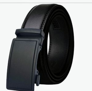 New black genuine leather belt
